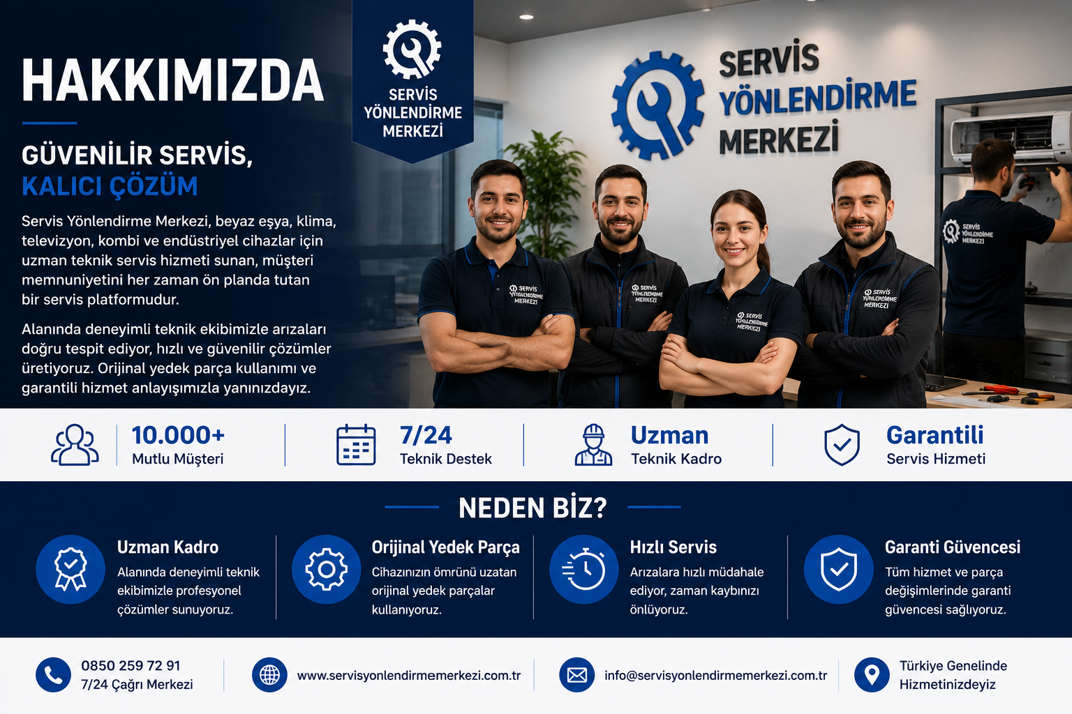 Servis Yönlendirme Merkezi kurumsal ekip